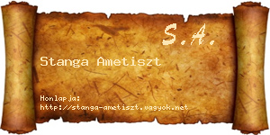 Stanga Ametiszt névjegykártya